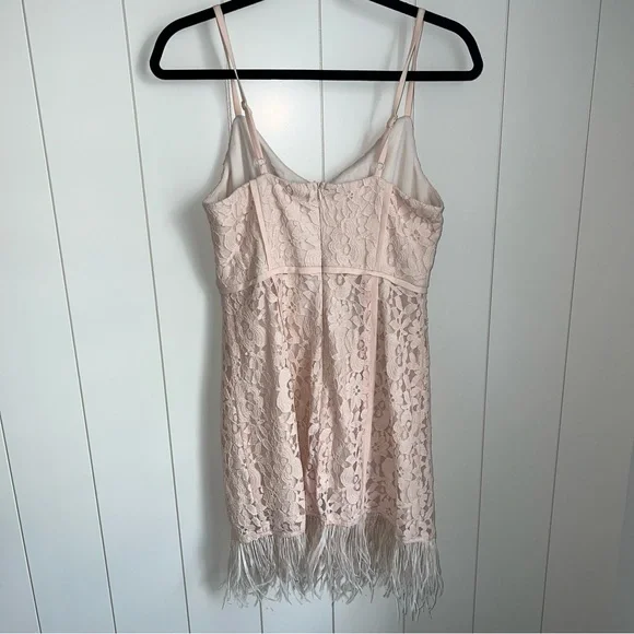 NWT GB Lace Feather Trim dress